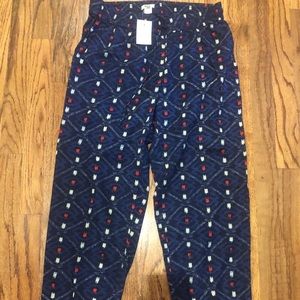 j crew patterned linen pants